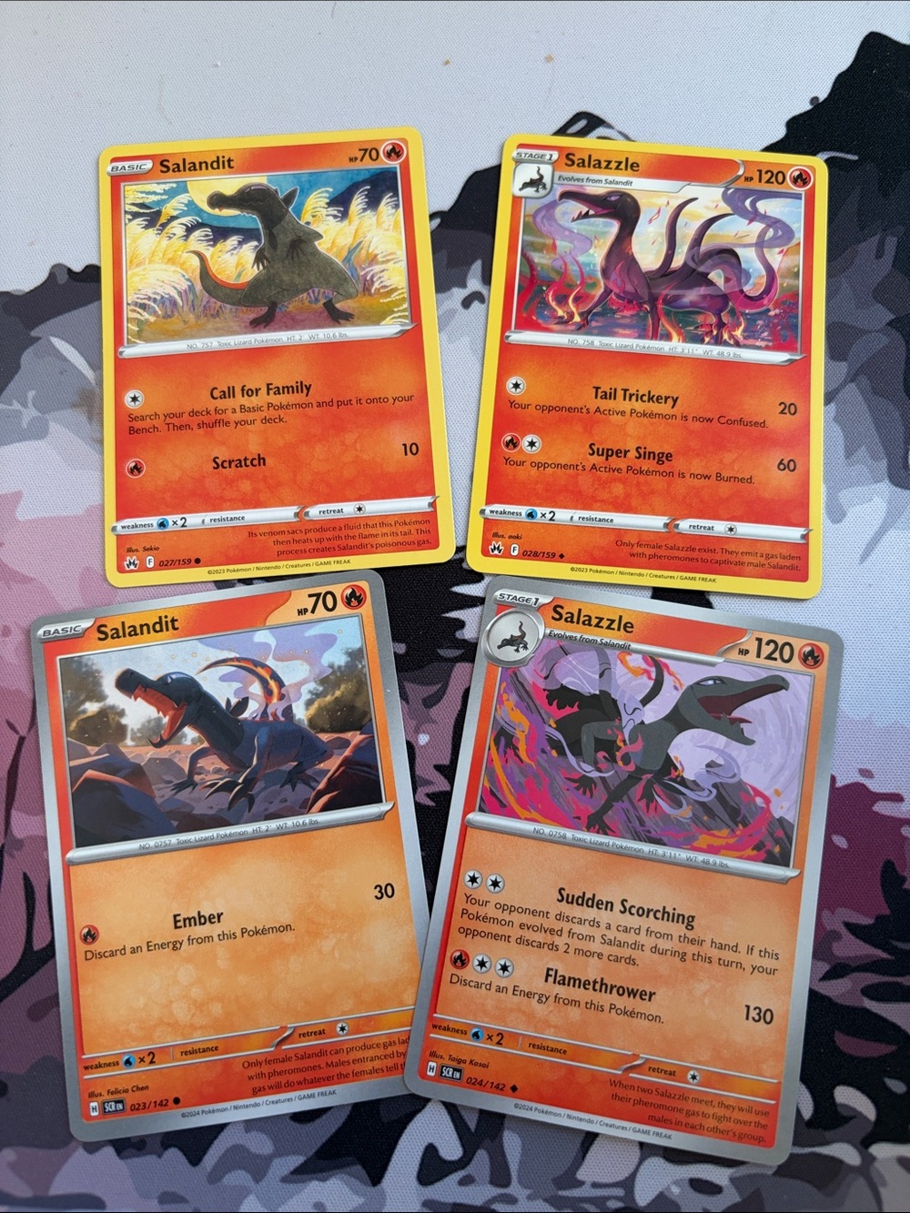 Salandit & Salazzle Evolution Line Lot | Crown Zenith + Stellar Crown | ✨5/$25